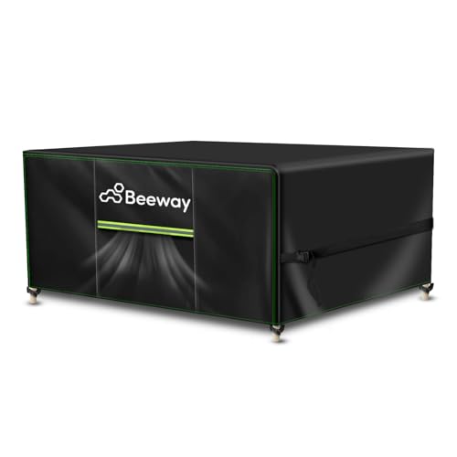 BEEWAY Garden Furniture Cover With Air Vent, Waterproof Patio Rattan Sofa Table Chair Set Cover - 420D Oxford Fabric, Windproof - Rectangular 125 x 63 x 72cm
