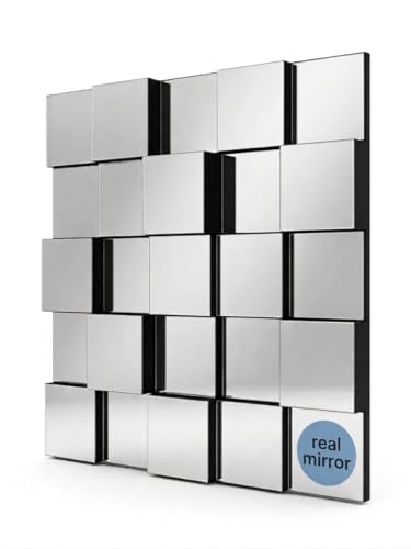 Lukelli 3D Geometric Multi-Panel Decorative Wall Mirror — 20" x