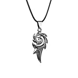 Muster: Wie abgebildet Punk Edelstahl Männer Flamme Drachen Anhänger Halskette Pistole Schwarz Seil Kette Paar Schmuck Party Kind Geschenk