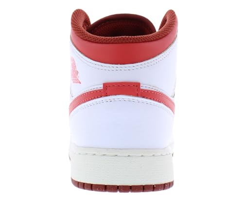 Image of Nike Air Jordan 1 Mid Leather GS Boys Shoes