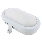 REV 2101010430 Ovalleuchte, LED Kellerlampe-Wandlampe oval, IP44, 5,5W, bis 25.000h, grau
