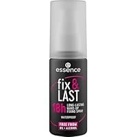 essence fix & LAST 18h LONG-LASTING MAKE-UP FIXING SPRAY, Transparent, mattierend, fixierend, Expressergebnis, matt, vegan, ölfrei, ohne Parabene, ohne Mikroplastikpartikel, 1er Pack (50ml)