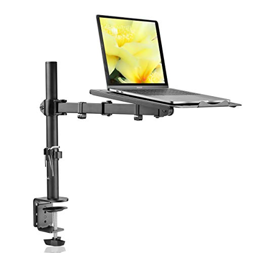 Monitor Arm mit Laptop Halterung Volleinstellbar für 13"-27" Bildschirme Volleinstellbar MD6421TP004
