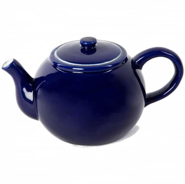 XXL Jumbo Teekanne Porzellan 2,5l - blau - Jumbo-Teekanne