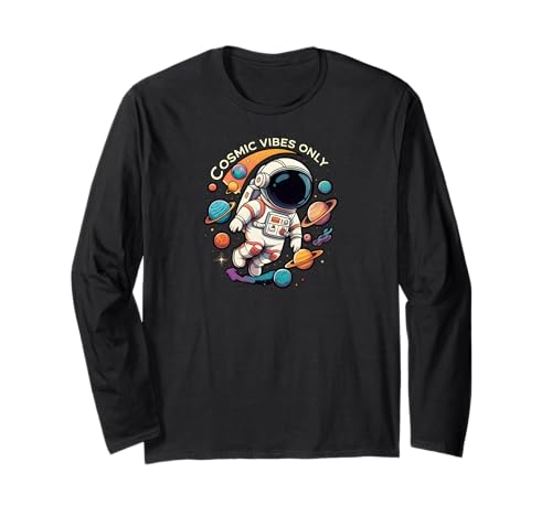 Cosmic Vibes Only Astronaut Space Planets Design ����T�V���c