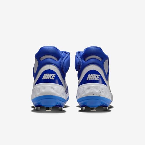 Nike Nike Alpha Huarache Elite 4 Mid Men's Baseball Cleats (FD2744-104, White/Hyper Royal) Size 7