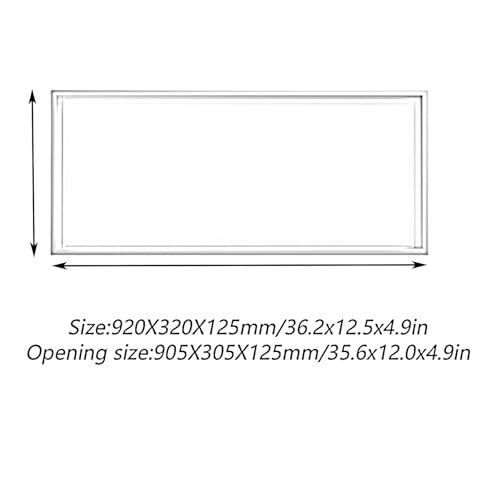 Ducha empotrada Moderna - Cesta de almacenamiento de Acero inoxidable para accesorios de baño, Gris, 92 x 32 x 12,5 cm - Decoración Elegante y funcional para El hogar