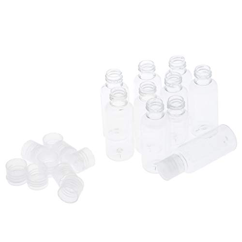 Preisvergleich Produktbild joyMerit Reiseflaschen Set, 10er Pack Auslaufsichere Reise-Behälter Transparente Kosmetiktasche für Shampoos, Lotionen und Körperpflege Produkte - 50 ml