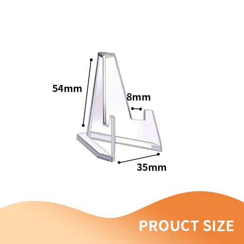 Ympeka 12 Packs Card Display Mini Clear Acrylic Easel Stands Coin Easel Holder For Displaying Coins Pocket Challenge Medals Casino Chips Watches Capsules #TOP6