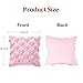 Valentines Day Decorations Pillow Covers - 18x18 inch Set of 2 Heart Shaped Pattern Faux Fur Soft Plush Throw Pillows Case for Indoor Outdoor Sofa Bedroom Living Room Festivals Anniversary Home Decor