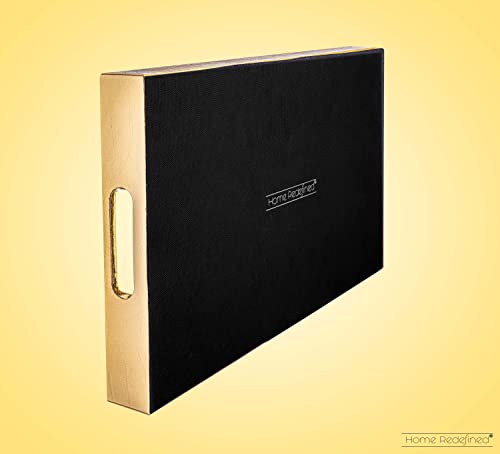 Home Redefined HT003 18 Inchx12 Inch Rectangle Alligator Faux Leather Decorative Serving Tray thumb #4