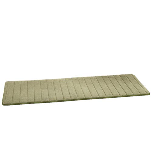 VSUSN, Tappetino Antiscivolo per Il Bagno, Assorbente, in Schiuma Memory, Verde, 50 x 120 cm