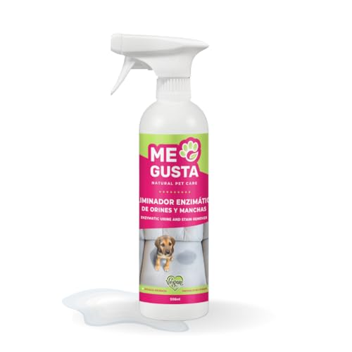 ME GUSTA Eliminador Enzimático de Orines para Mascotas | Elimina Manchas Recientes | Descompone Residuos Orgánicos | Sin fragancia | Incoloro | 500 ml