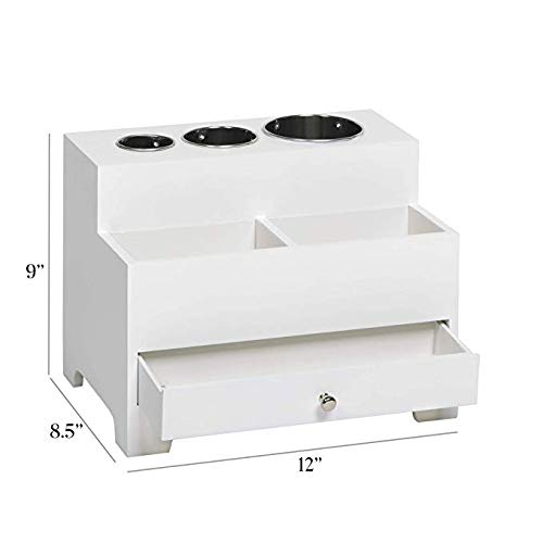 9” H x 12” W x 8.5” D HomeRoots Hair Storage organizer & Holder, Hair Styling Storage Chest Organizer