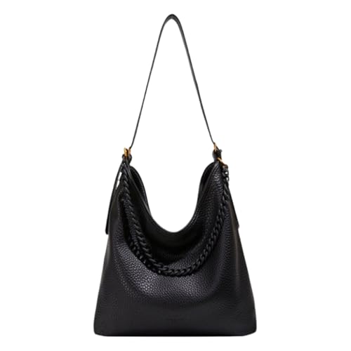 Sac à bandoulière de grande capacité noir pour femme avec grand format