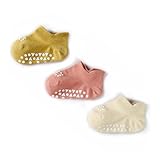 3 Pares de Calcetines Antideslizantes para Bebés de 0-24 Meses, Tobilleros para...