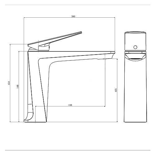 Mitigeur de lavabo de salle de bains laiton entretien facile - 8