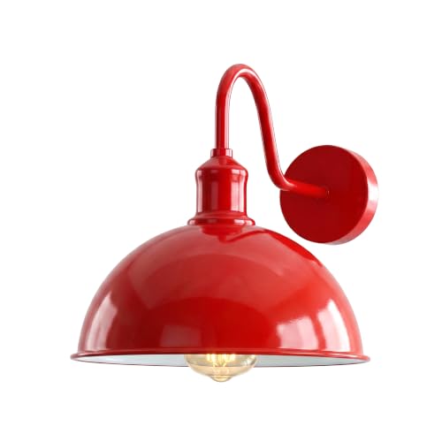Image of DC VOLTAGE Swan Neck Wall Light, Red, Retro Industrial Style