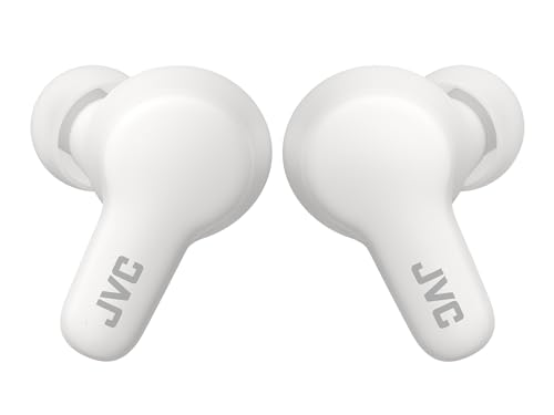 Image of JVC Gumy HAA7T2W True Wireless Earbuds, White | Bluetooth 5.3, 24-Hour Playback, IPX4 Water Resistant, XS /S /M /L Earpieces, Built-in Mic
