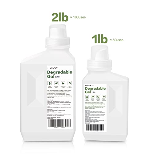 Wenge Urine Super Absorbent Powder, Deodorizer - 2LB - Pee Powder for Portable Toilet, Eco Absorbent Gel Liquid Waste Gelling - for Camping, Urinals, Bedside Commodes, Pet Potty etc