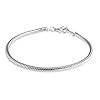 2pcs 7.5 inch Snake Chain Bracelet 3mm Sterling Silver Plated Brass Compatible with Pandora Bead Charm Bracelet DIY Craft Jewelry Making CF177-2 #4