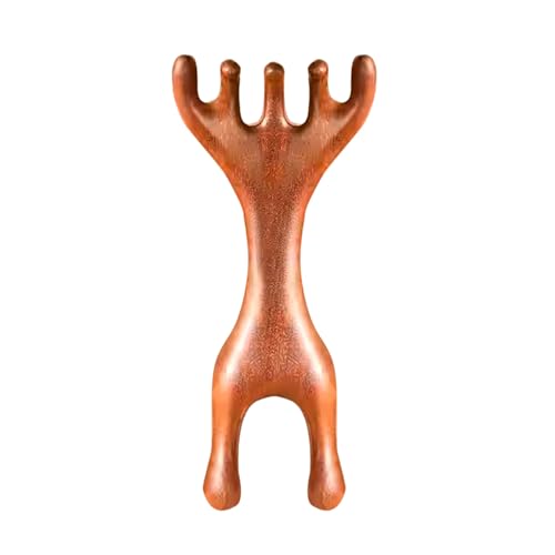 滑らかな広い歯の櫛天然木製ヘッドマッサージャーとコームストレス緩和と頭皮刺激木製ヘッドリラクサー