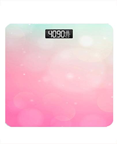 Waage,Gewicht Personenwaage Digitale Körpergewicht Personenwaage Waage mit Step-On-Technologie,LCD-Display(400 lb),Körperbandmaß(Farbe: A) langlebig