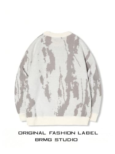 Men's Y2K Graphic Baggy Sweater Aesthetic Oversized Sweaters Unisex Crew Neck Knit Pullover Tops Streetwear2