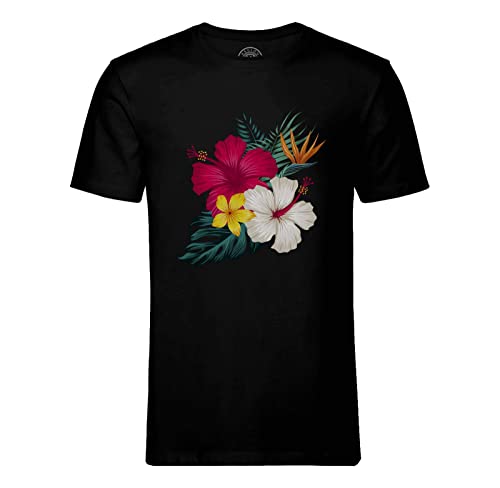 T-shirt coton bio homme respirant motif exotique jungle col rond