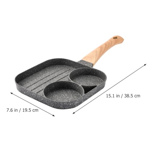 Poêle en pierre antiadhésive à long manche pour pancakes durables