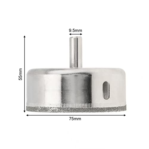 Broca para vidrio con recubrimiento de diamante 75 mm miniatura 2