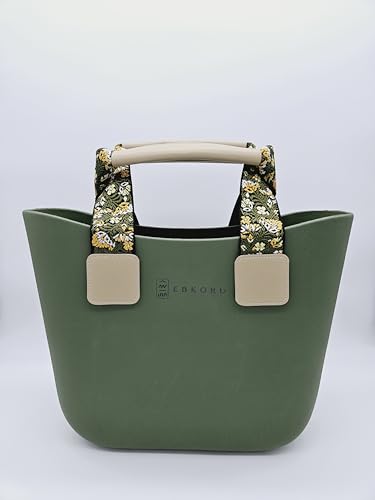Image of Rubber tote bag for women lightweight | EVA beach bag waterproof | Inner bag |Three pairs of handles