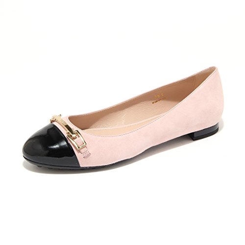 Ballerine Donna Pelle Tod's chaussures plates en cuir avec boucle femme