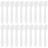 Tbestmax 300 PCS Mini Cosmetic Spatulas 3.2' x 0.6' Disposable Makeup Plastic Spatulas Clear for Facial Creams and Skin Care
