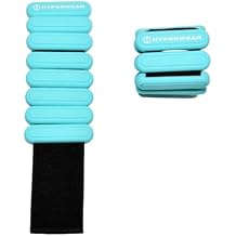 Hyperwear Stylish Wrist & Ankle Weights 1 lb Each 2 lb Set, Adjustable Soft Weights for Walking, Running, Pilates, Barre & Dance