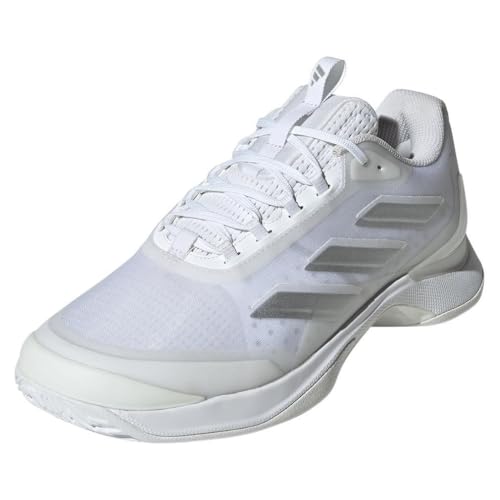 adidas Women's Avacourt 2, White/Silver Metallic/Grey, 11