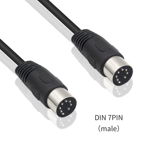 Cable de 7 pines Mini DIN S-Video macho conector analógico auxiliar de 1 metro 2