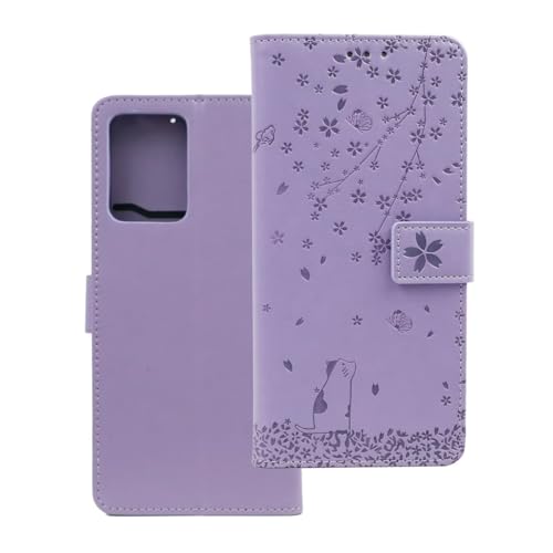 Image of amazon basics Redmi Note 15 5G Flip Cover | Card Pockets Wallet & Stand | Flip Cover for Redmi Note 15 5G (Purple Tree)