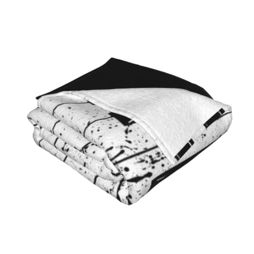 Couverture en flanelle piano 200x150 cm douce et chaude pour canapé