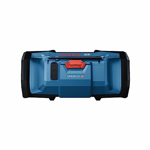 Image of BOSCH GPB18V-2CN 18V Cordless Jobsite Radio with Bluetooth 5.0 - Portable, Durable, Enhanced Bass, USB Charging, AUX Input (Battery Not Included)