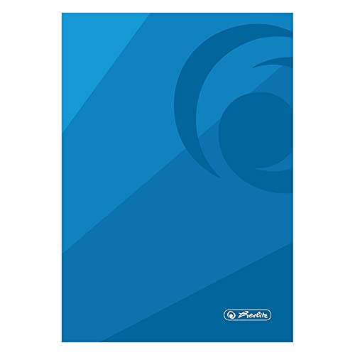 Herlitz Notizblock A5 Liniert - 50 Blatt Schreibblock, Papier 60 g/m², Schulblock mit blauem Deckblatt, Notizbuch für Büro & Schule, Standardlineatur (Blau)