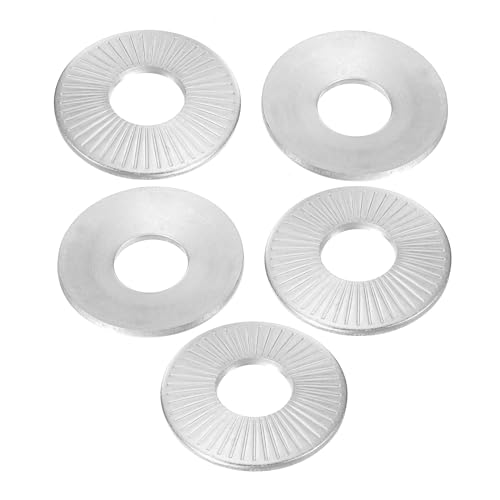 PATIKIL 304 Stainless Steel Flat Washers, 5 Pack M12x32mm Belleville Spring Disc Washer Conical Knurled Metric Gasket for Automotive Industrial Construction