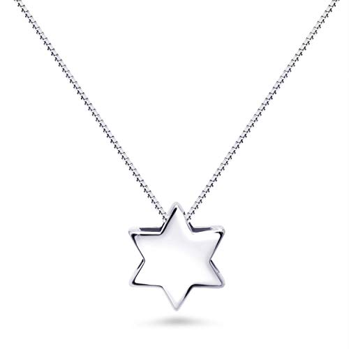 Jewish Star of David Necklace in 925 Sterling Silver
