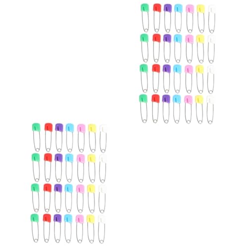 SEWACC 2sets Diaper Pins Safety Pins for Boys and Girls Locking Plastic Heads Safe for Nursing 100pcs*2