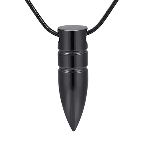 Pendentif pour cendres noir en souvenir éternel, collier urne de crémation pour garder l'être cher
