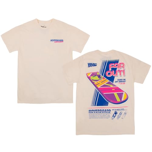 Ripple Junction Back to The Future Hoverboard Vintage Ad Mens Graphic T-Shirt Natural X-Large