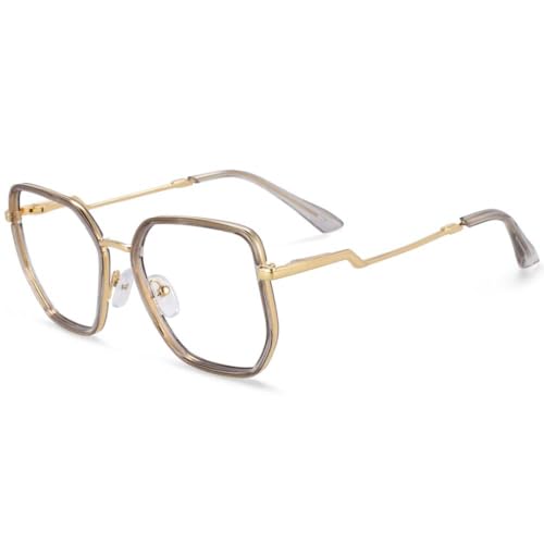 Lunettes anti-lumière bleue en plastique et titane au bureau