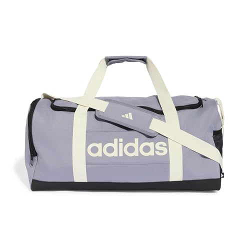 adidas Unisex Adulto Essentials Linear Duffel Bag Duffel Bag, Slate/Ivory, M