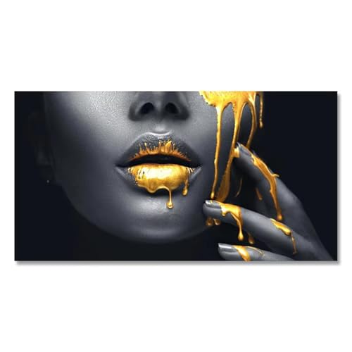 Affiche murale de luxe lèvres pour un salon moderne chic 60x120cm