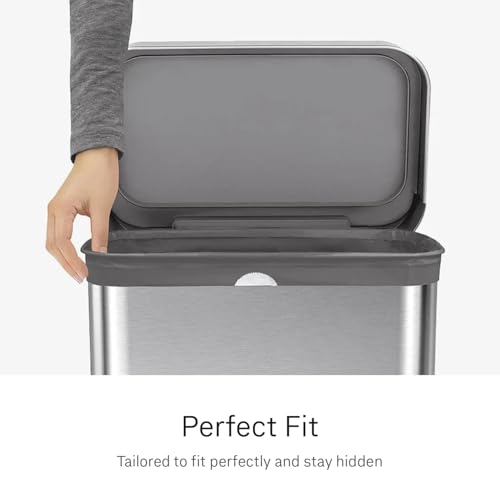 Image of simplehuman Code Q 200 Count, Genuine Odorsorb Custom Fit Liners, Drawstring Odor Absorbing Trash Bags in Dispenser Packs, 50-65 Liter / 13-17 Gallon